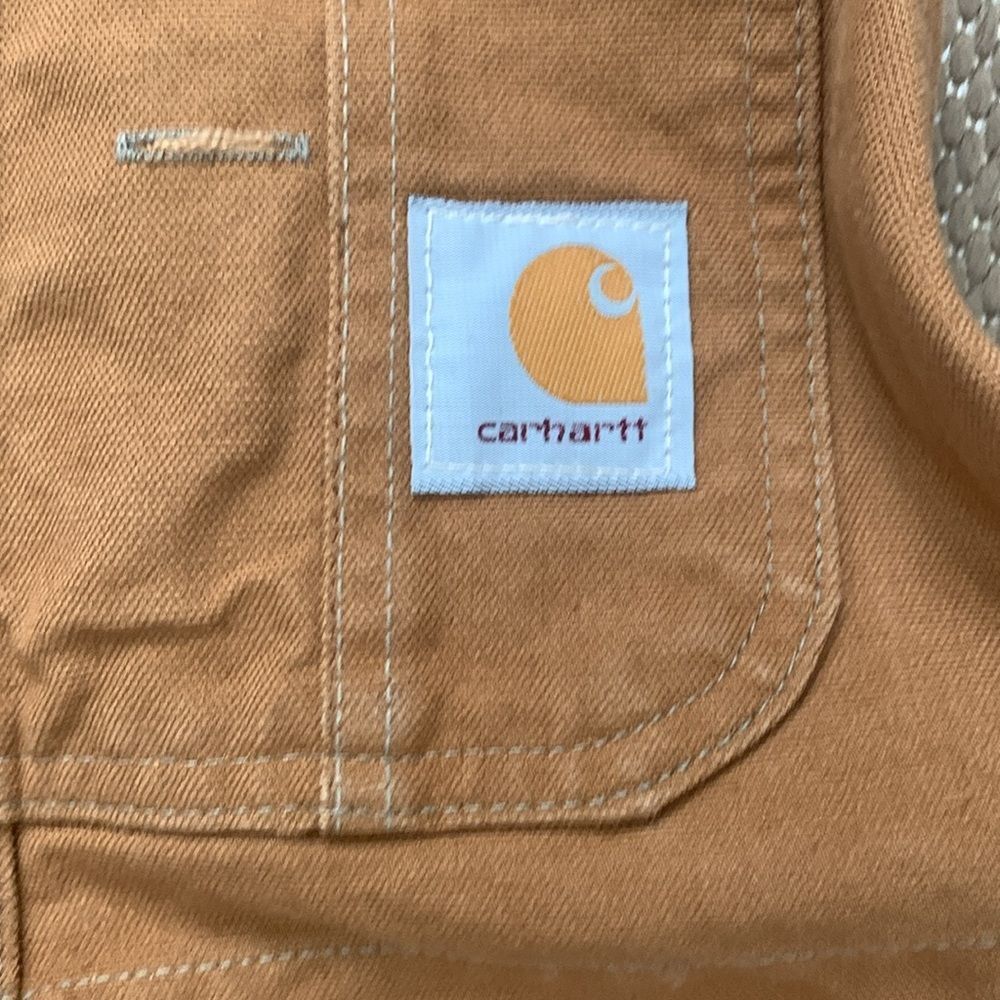 Carhartt Vintage Quilted Lined Double Knee Overalls R02 BRN Made In USA 36x30 - Picture 6 of 17